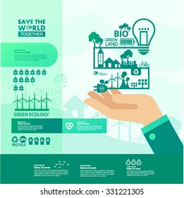 green world vector illustration