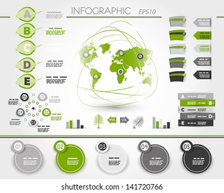 green world wood infographic.  infographic concept