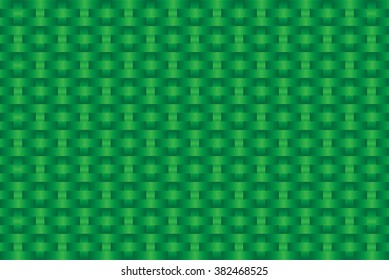 Green woven coconut leaves pattern vector illustration.