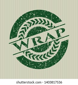 Green Wrap distressed rubber stamp
