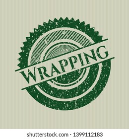 Green Wrapping distress rubber stamp