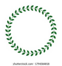 Lealtad verde o laurel. Vector eps 10.