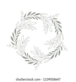 Green wreath vector illustration