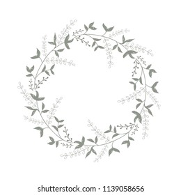 Green wreath vector illustration