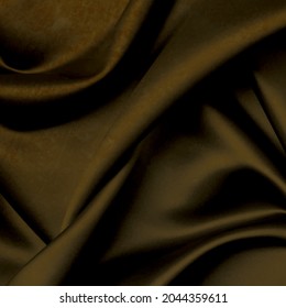 Green wrinkled suede velvet fabric texture