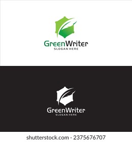 Green Writer Logo in Vector