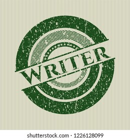 Green Writer with rubber seal texture