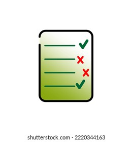 Green writing pad. Medical icon. Vector illustration. stock image. 