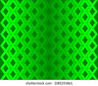Green X alphabet pattern on green background vector