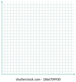 Green x axis and Green y axis on white background