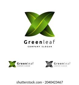 Green X is a unique logo, perfect for a environmental campaign and all the natural caring with a lovely habitation.