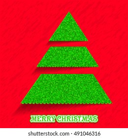 Green Xmas Tree for Merry Christmas celebration concept.