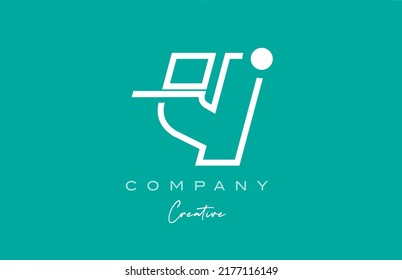 green Y alphabet letter logo icon design with pastel background. Creative template for company and business