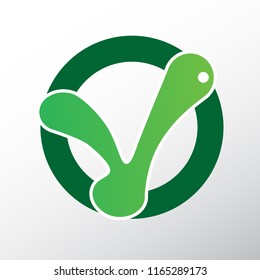 Green Y on the Cute Circle Logo