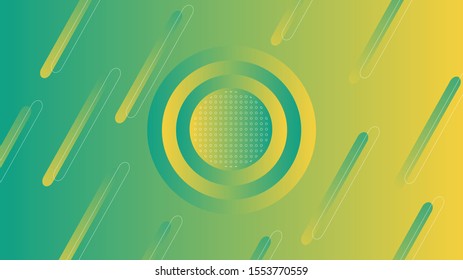 Green and yellow abstract background with a circle in center