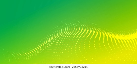 Green yellow abstract background, digital technology speed connect, cyber nano information,  communication, innovation future tech data, internet network connection, Ai big data, line dot illustration