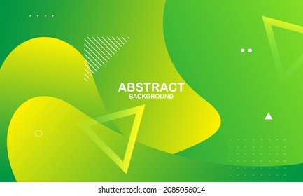 Green and yellow abstract background. Fluid shapes composition. Eps10 vector