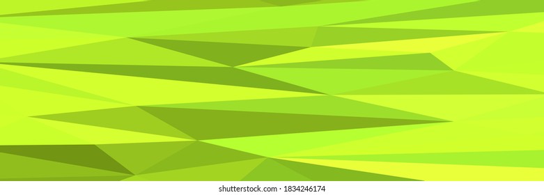 Green yellow abstract background. Geometric vector illustration. Colorful 3D wallpaper.