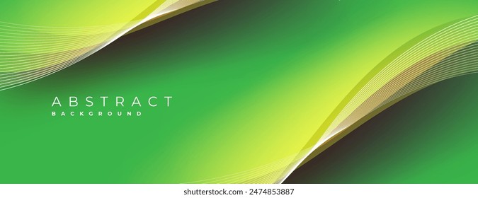 fondo abstracto verde y amarillo con líneas onduladas y Formas onduladas. ideal para Fondo de pantalla, Anuncio, cartel, presentación, portada, Sitio web.