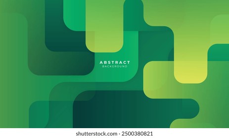 Fondo de Anuncio abstracto verde y amarillo. Ilustración vectorial