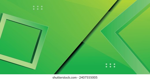 Green and yellow abstract geometric background. Dynamic shapes composition.