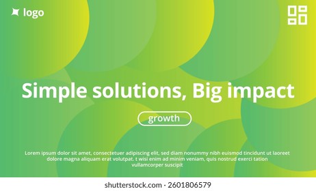 Green and Yellow Abstract Gradient Background with Modern Design Elements