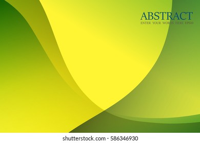 Green and yellow Abstract smooth light lines vector background background vector with text form for artwork hi tech
