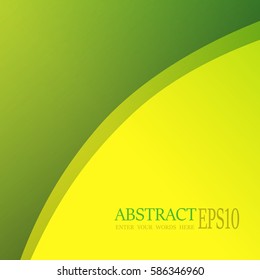 Green and yellow Abstract smooth light lines vector background background vector with text form for artwork hi tech