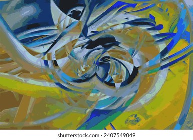 Green and yellow abstraction resembling chaos