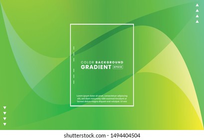 Green and Yellow Background. Abstract Technology or Go Green. Smooth Gradient Background. Awesome for website or Green Template Design.