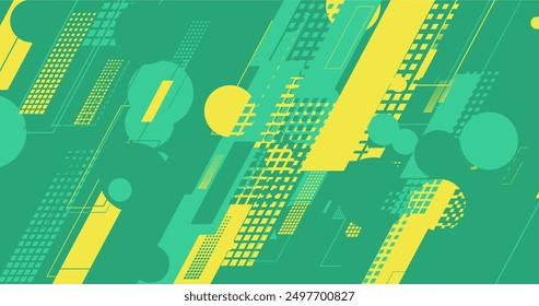 Fondo amarillo verde con forma geométrica