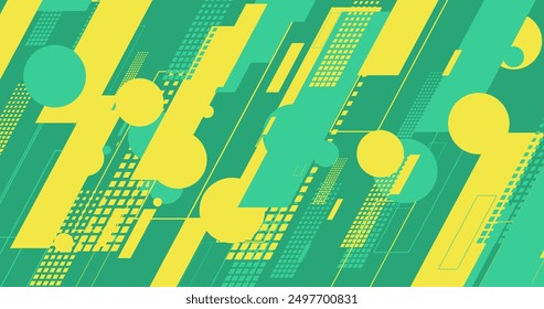 green yellow background with geometric shape
