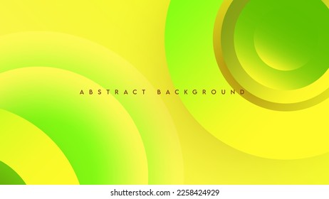 green and yellow background with round element and bright color
