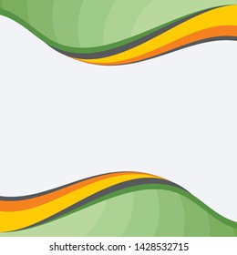 green and yellow background template