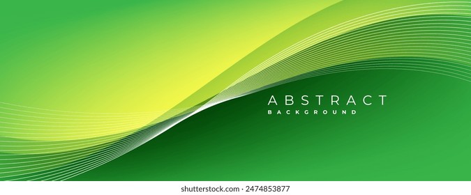 green and yellow background with wavy lines and wavy shapes. great for wallpaper, banner, poster, presentation, cover, website.