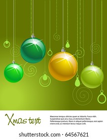 green and yellow balls on green background