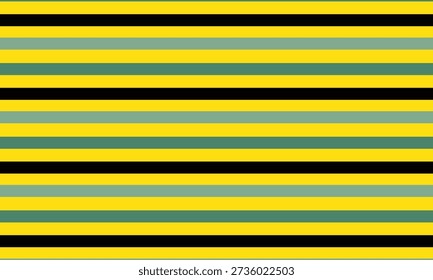 O padrão de linha horizontal de cor verde, amarelo e preto pode ser usado como fundo, tecido têxtil etc.