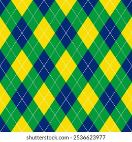 grün gelb blau argyle nahtlose Vektortextur