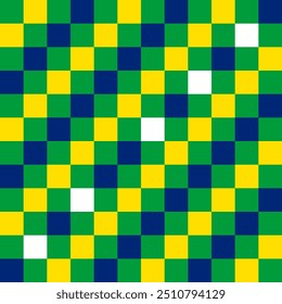 green yellow blue squares mosaic, abstract geometrical background or template