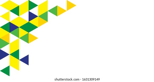 Green yellow blue triangle geometric abstract background for presentation design, banner, flyer, poster, business card and brochure. Vector illustration suit for business, corporate, and talks