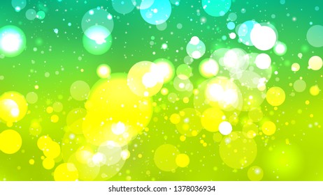 Green and Yellow Blur Lights Background Design