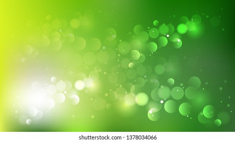Green and Yellow Blurred Bokeh Background
