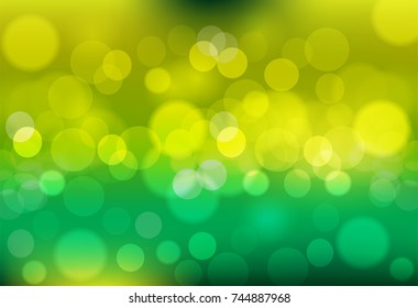 green and yellow bokeh abstract light background