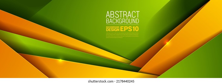 green yellow bright color luxury abstract background, oblique, diagonal lines overlap layer shadow gradients, simple minimal geometric shapes illustration for web banner, flyer cover layout