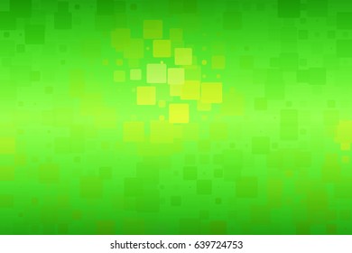 Green yellow brown shades vector abstract glowing background with random sizes rounded corners tiles 