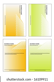 Green and yellow business sheets