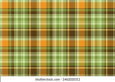 Green yellow check background seamless pattern. Vector illustration.