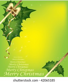 green and yellow christmas background