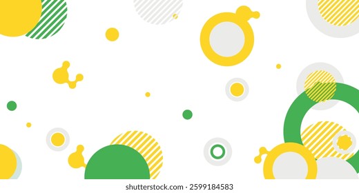 Green and yellow circle banner background. Vector abstract graphic design banner pattern background template. modern background eps 10