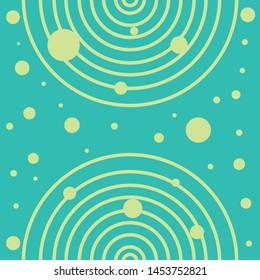 Green and yellow circle shape pattern vector